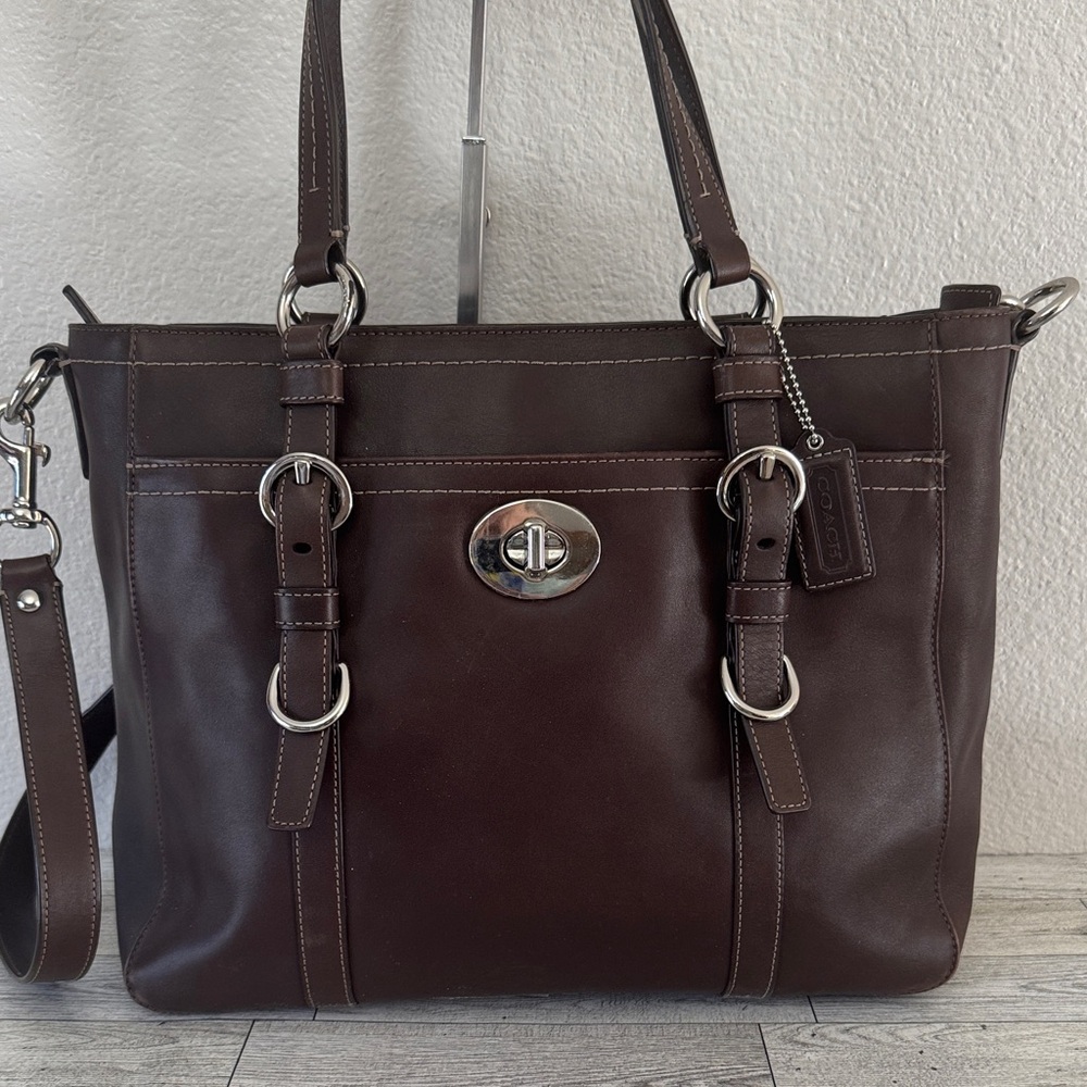 Coach Chelsea Chocolate Brown Leather Bag